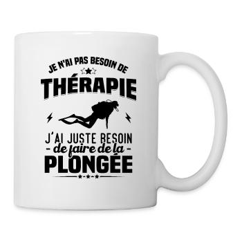 J'ai juste besoin de faire de la plongée - Mug blanc - blanc - Droite