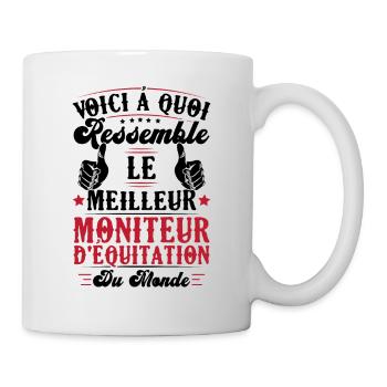 Le meilleur moniteur d'équitation du monde - Mug blanc - blanc - Droite