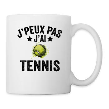 Je Peux Pas J'ai Tennis - Mug blanc - blanc - Droite