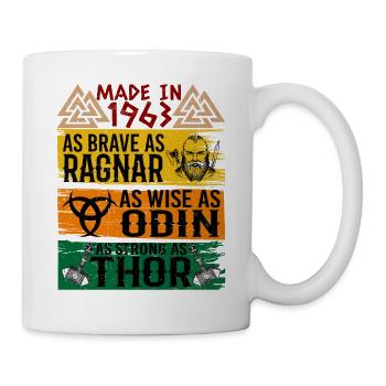 Made in 1963 as brave as Ragnar so wise - Mug - white - Right