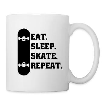 Skateboard Longboard Skater Skateboarding Sakten - Mug blanc - blanc - Droite