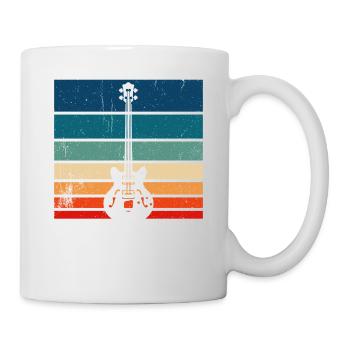 Retro Bass Guitar Vintage Bass Guitar - Mug - white - Right