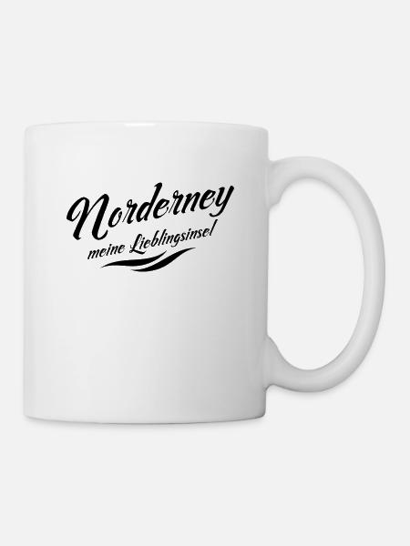 Meine Lieblingsinsel Norderney - Tasse - Weiß