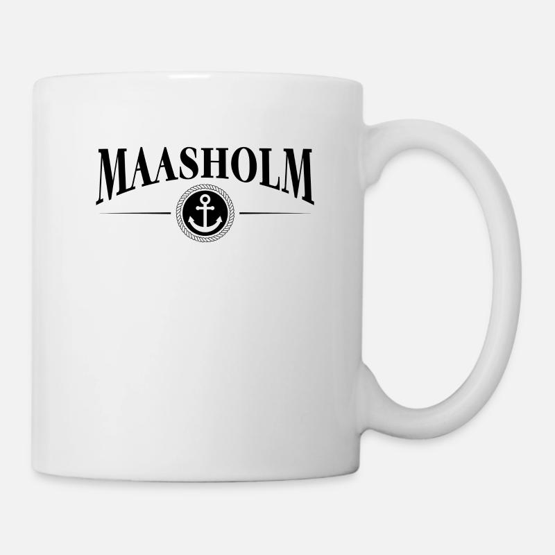 Anker und Seil - Gemeinde Maasholm - Tasse - Weiß