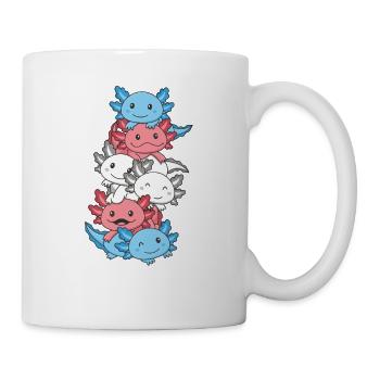 Transgender Flag Trans Pride LGBTQ Axolotl - Tasse - Weiß - Rechts