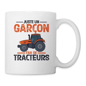 Juste Un Garçon Fan De Tracteurs - Mug blanc - blanc - Droite