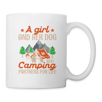 A Girl And Her Dog Best Camping Partners For Life - Mug - white - Right