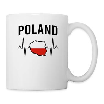 Polen poland Herzschlag - Tasse - Weiß - Rechts