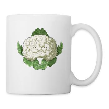 Lustiges Yoga Kohl Gemüse Blumenkohl - Tasse - Weiß - Rechts