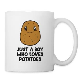 Nur ein Junge, der Kartoffeln liebt - Tasse - Weiß - Rechts