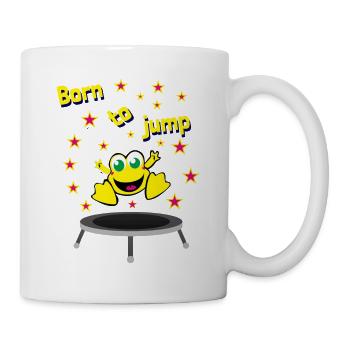 Jumping Frog - Born To Jump - Trampoline Sport - Mug - white - Right