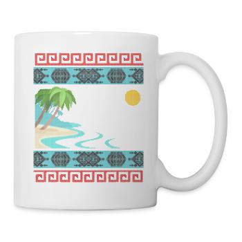 Merry Christmas Beach Vacation Holiday Sweater - Tasse - Weiß - Rechts