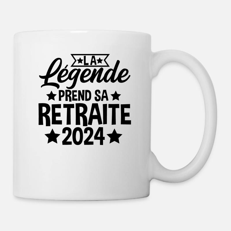 La Légende Prend Sa Retraite 2024 - Mug blanc - blanc