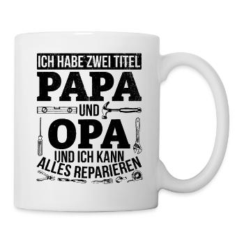 Heimwerker Opa Handwerker Opa - Tasse - Weiß - Rechts