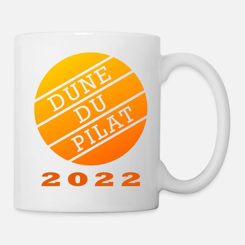 Dune du Pilat 2022, soleil, penché - Mug blanc - blanc