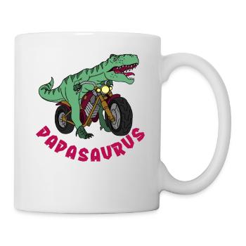 Papasaurus - Tasse - Weiß - Rechts