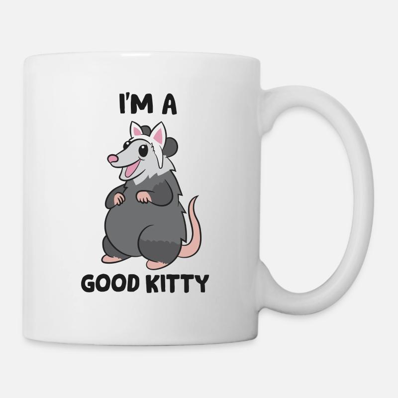 Opossum Pun Opossum Ich bin ein gutes Kätzchen - Tasse - Weiß