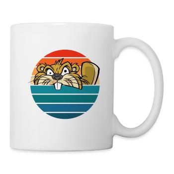 Rongeur castor pour les amoureux des animaux - Mug blanc - blanc - Droite
