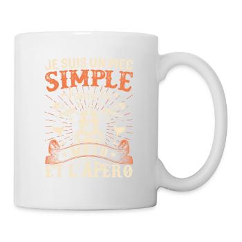 J'aime La Moto Et L'apéro - Mug blanc - blanc - Droite