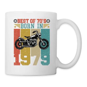 Best Of The 70's Geboren 1979 Vintage Motorrad - Tasse - Weiß - Rechts