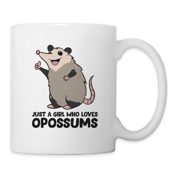 Juste une fille qui aime les opossums - Mug blanc - blanc - Droite