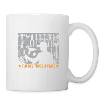 Je Peux Pas J'ai Des Trucs À Faire Dans Mon Garage - Mug blanc - blanc - Droite
