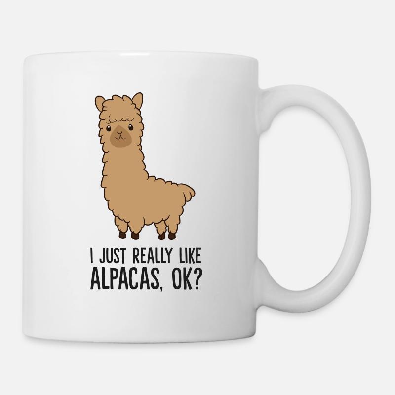 J’aime beaucoup les alpagas, d’accord? Drôle de Lama - Mug blanc - blanc