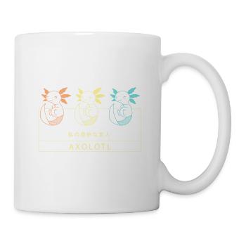 Axolotl Streetwear Japanese Ästethik Pastell Farbe - Tasse - Weiß - Rechts