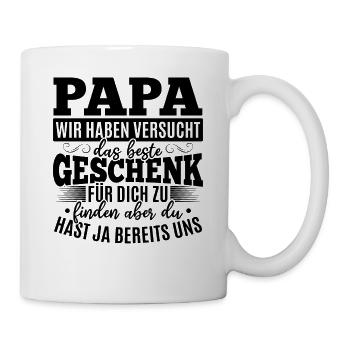 Vatertag Ideen Vatertag Papa - Tasse - Weiß - Rechts