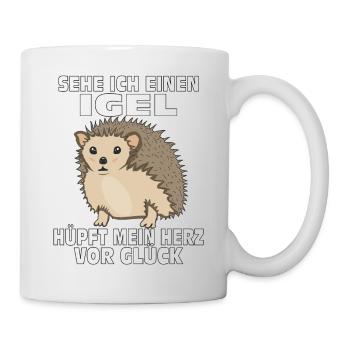 SEHE ICH EINEN IGEL - Tasse - Weiß - Rechts