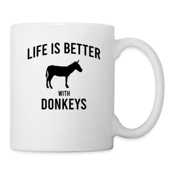 Esel Spruch - Tasse - Weiß - Rechts