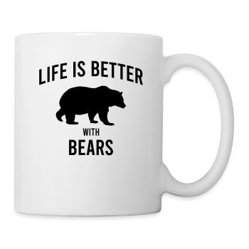 Bär Spruch - Tasse - Weiß - Rechts