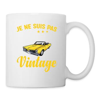 Je Suis Pas Vieux Je Suis Vintage - Mug blanc - blanc - Droite