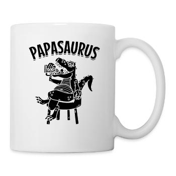 Papa Saurus Papa Dinosaure Drôle Papa Dino - Mug blanc - blanc - Droite
