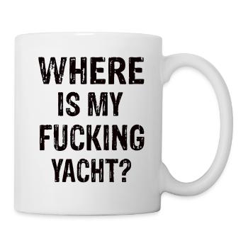 Où est mon putain de yacht ? - Mug blanc - blanc - Droite