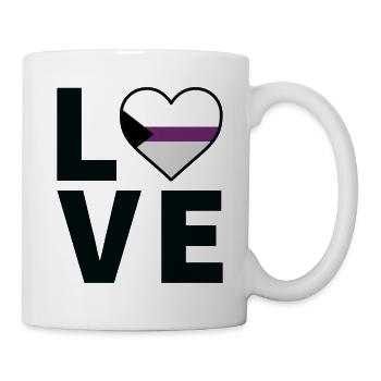 Cœur - LGBTQIA Love Demisexual - Mug blanc - blanc - Droite