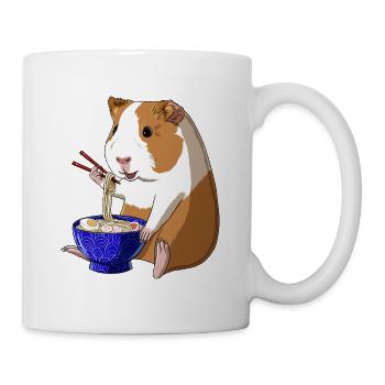 Japonais Kawaii Ramen Nouilles Cochon d’Inde - Mug blanc - blanc - Droite
