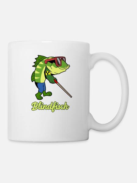 Blindfisch - Tasse - Weiß