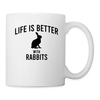 Hase Spruch - Tasse - Weiß - Rechts