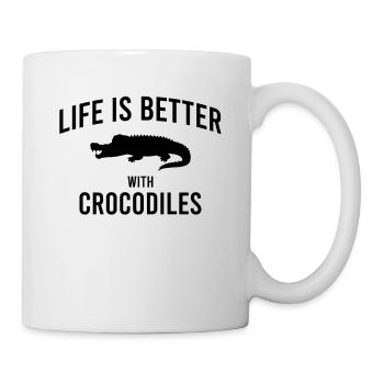 Dicton crocodile - Mug blanc - blanc - Droite