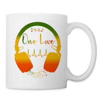 Reggae One Love - Headset design - Mug - white - Right