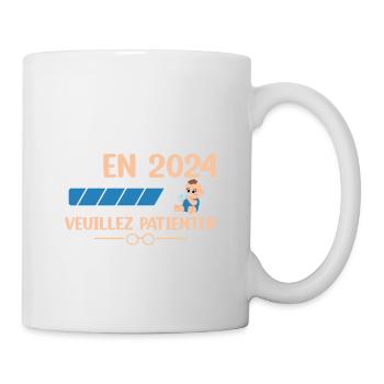 Papy En 2024 Veuillez Patienter - Mug blanc - blanc - Droite