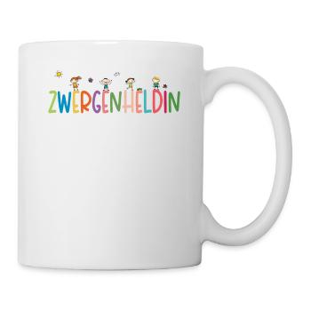 Erzieherinnen mit Herz Kindergärtnerinnen Geschenk - Tasse - Weiß - Rechts