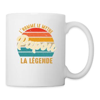 Papou L'homme Le Mythe La Légende - Mug blanc - blanc - Droite