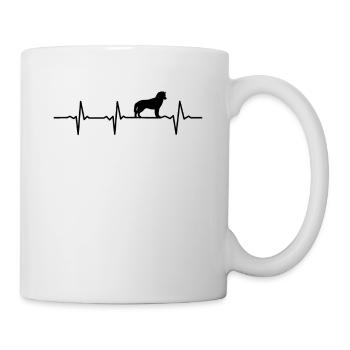 Husky dog lover heartbeat Idée cadeau - Mug blanc - blanc - Droite