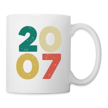 2007 - Jahrgang 2007 Retro Vintage - Tasse - Weiß - Rechts
