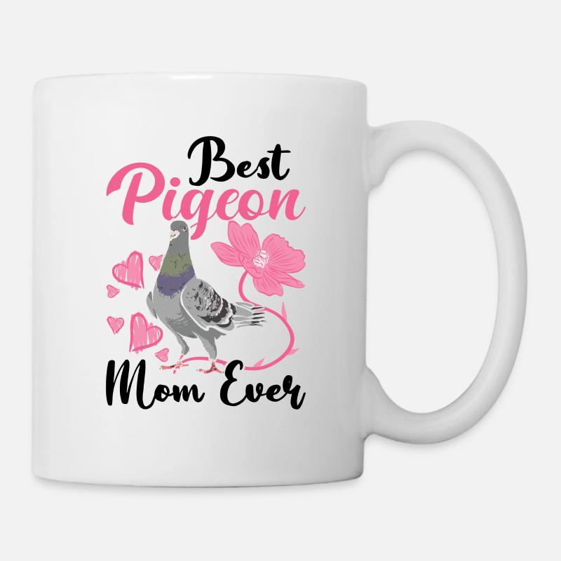 Meilleure maman pigeon de tous les temps Tauben Mama - Mug blanc - blanc