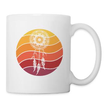 Capteur de rêves avec lever - coucher de soleil - Mug blanc - blanc - Droite