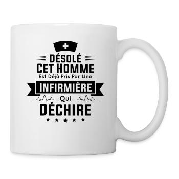 Cet Homme Est Déjà Pris Par Une Infirmière - Mug blanc - blanc - Droite
