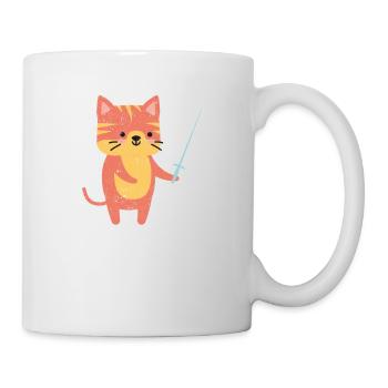 Cat Fencing Funny Cats Lovers Kittens - Mug - white - Right